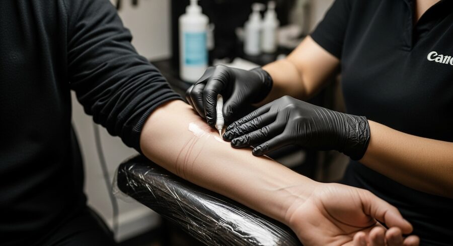 terminológia v znecitlivení tetovania