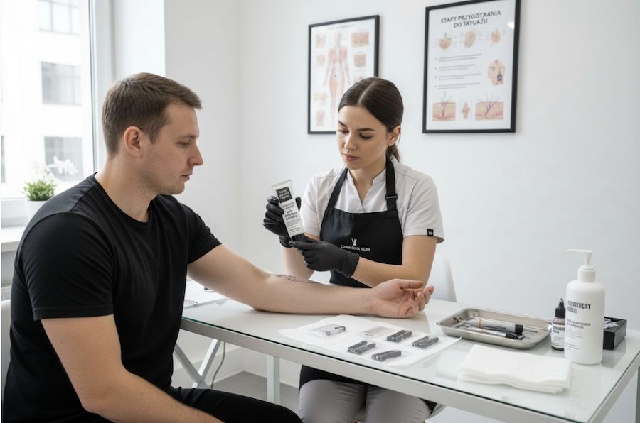 procedúra používania krému pred tetovaním