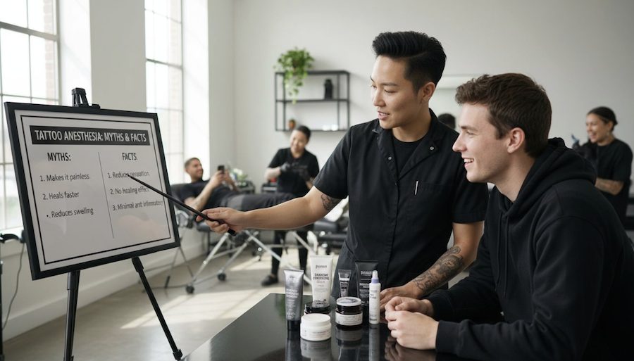 mýty o znecitlivení tetovania